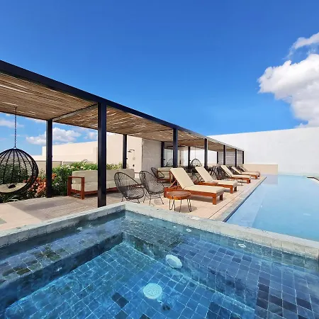 Big Studio At Kaab By The Beach With Roof Top Pool, Sauna And Jacuzzi Near Paseo Del Carmen Mall Playa del Carmen Exterior photo